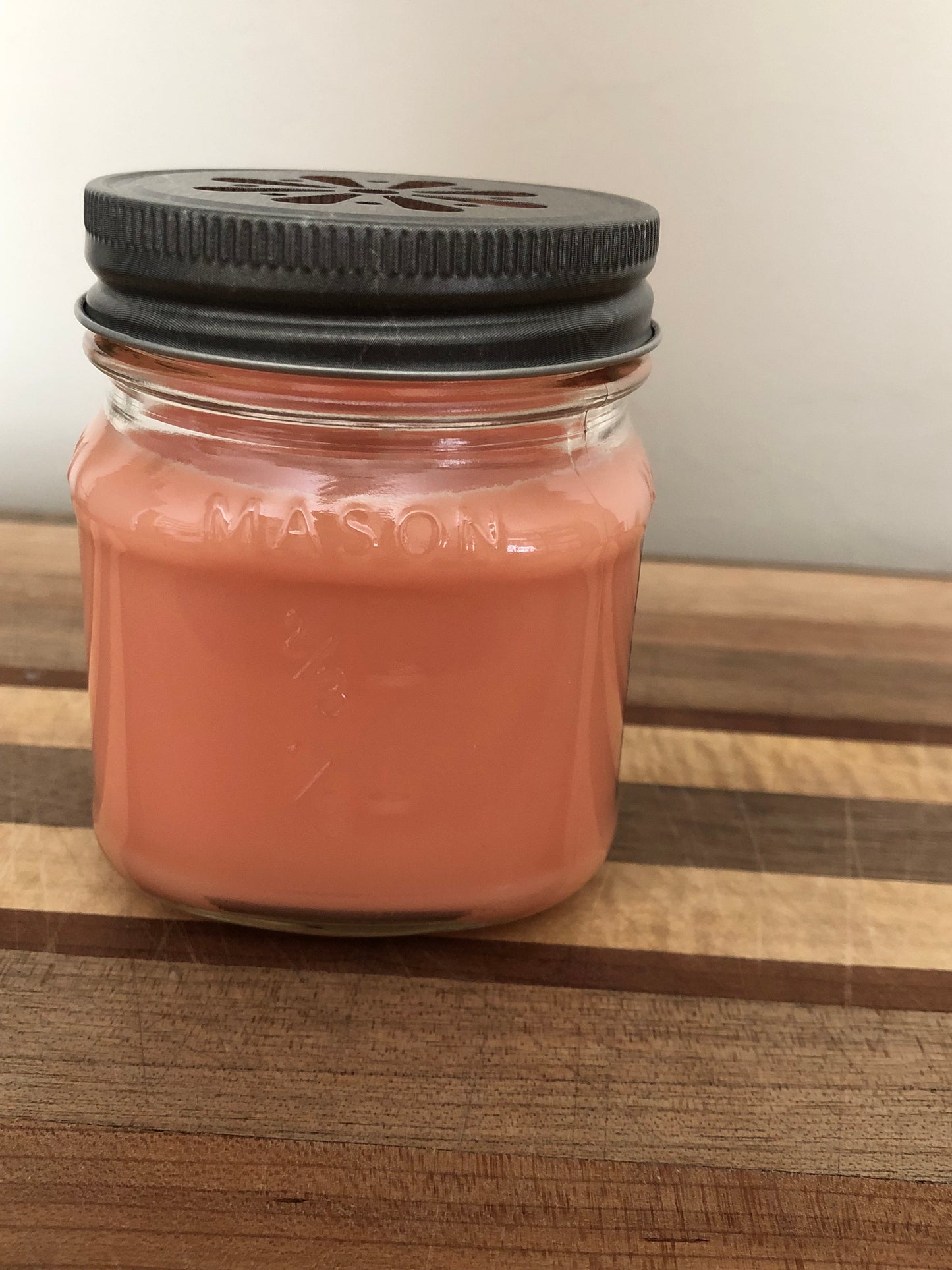 Handcrafted 8 oz Mason Jar Pumpkin Pie Soy Candle