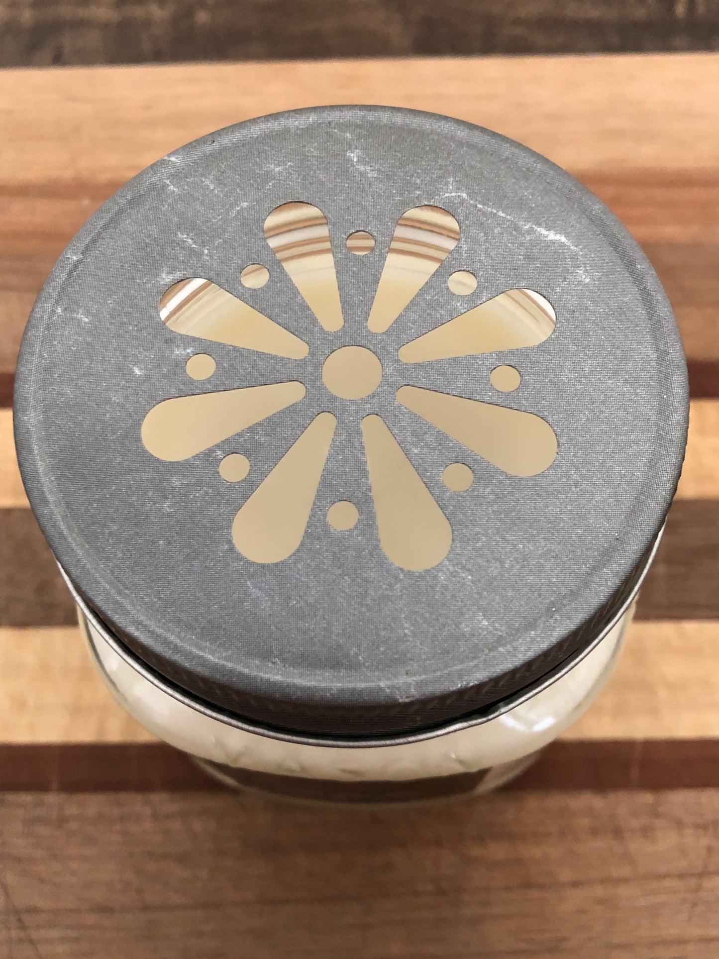 Handcrafted 8 oz Mason Jar Apple Bourbon Soy Candle