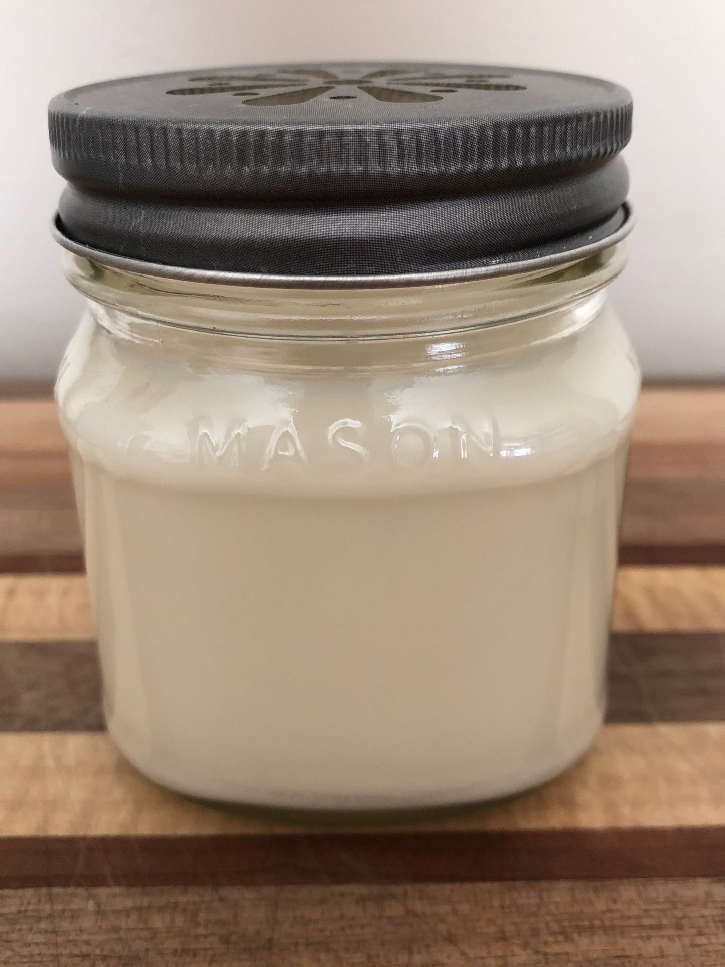 Handcrafted 8 oz Mason Jar Apple Bourbon Soy Candle