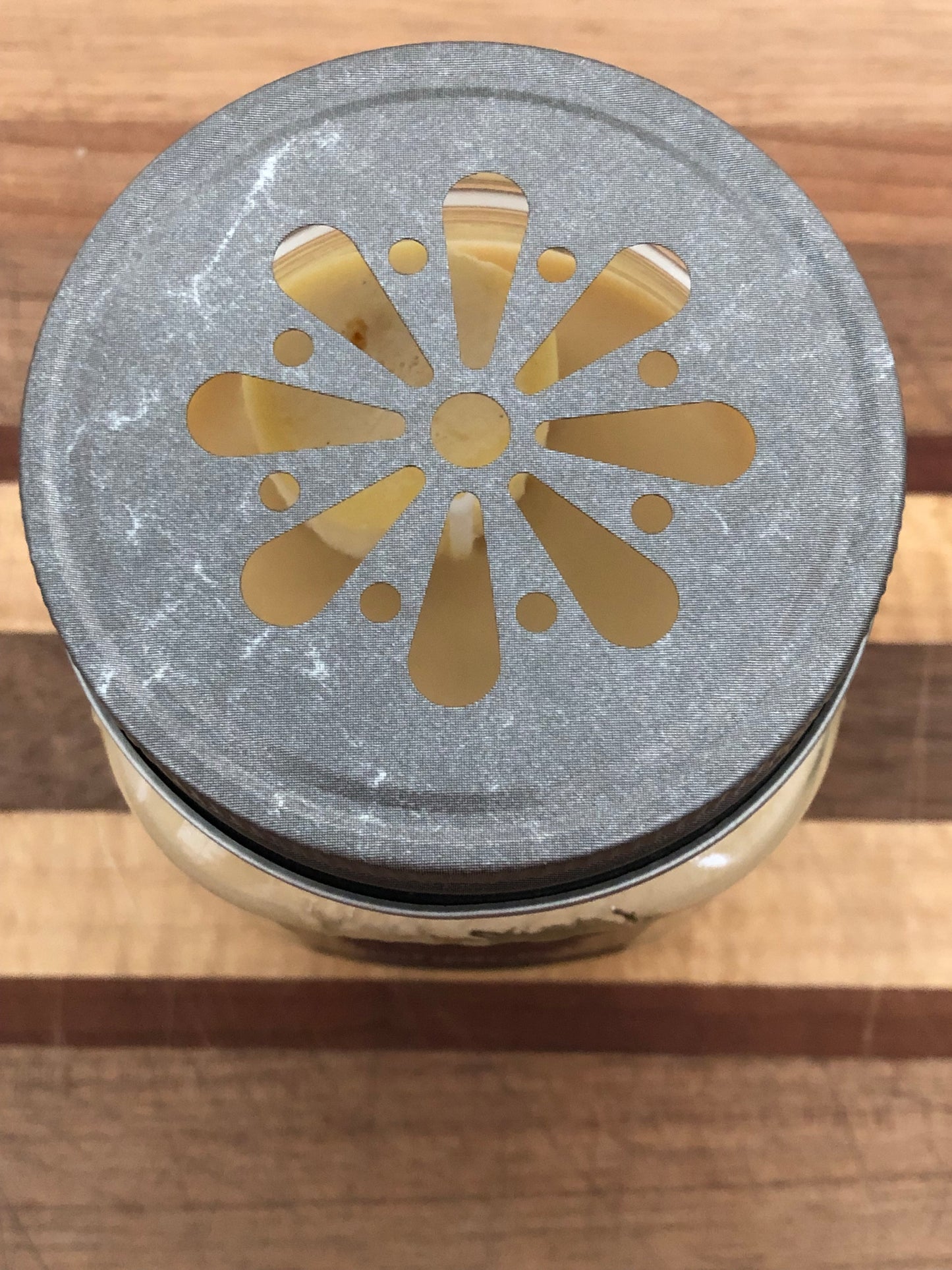 Handcrafted 8oz Mason Jar Nan's Banana Bread Natural Soy Wax Candle