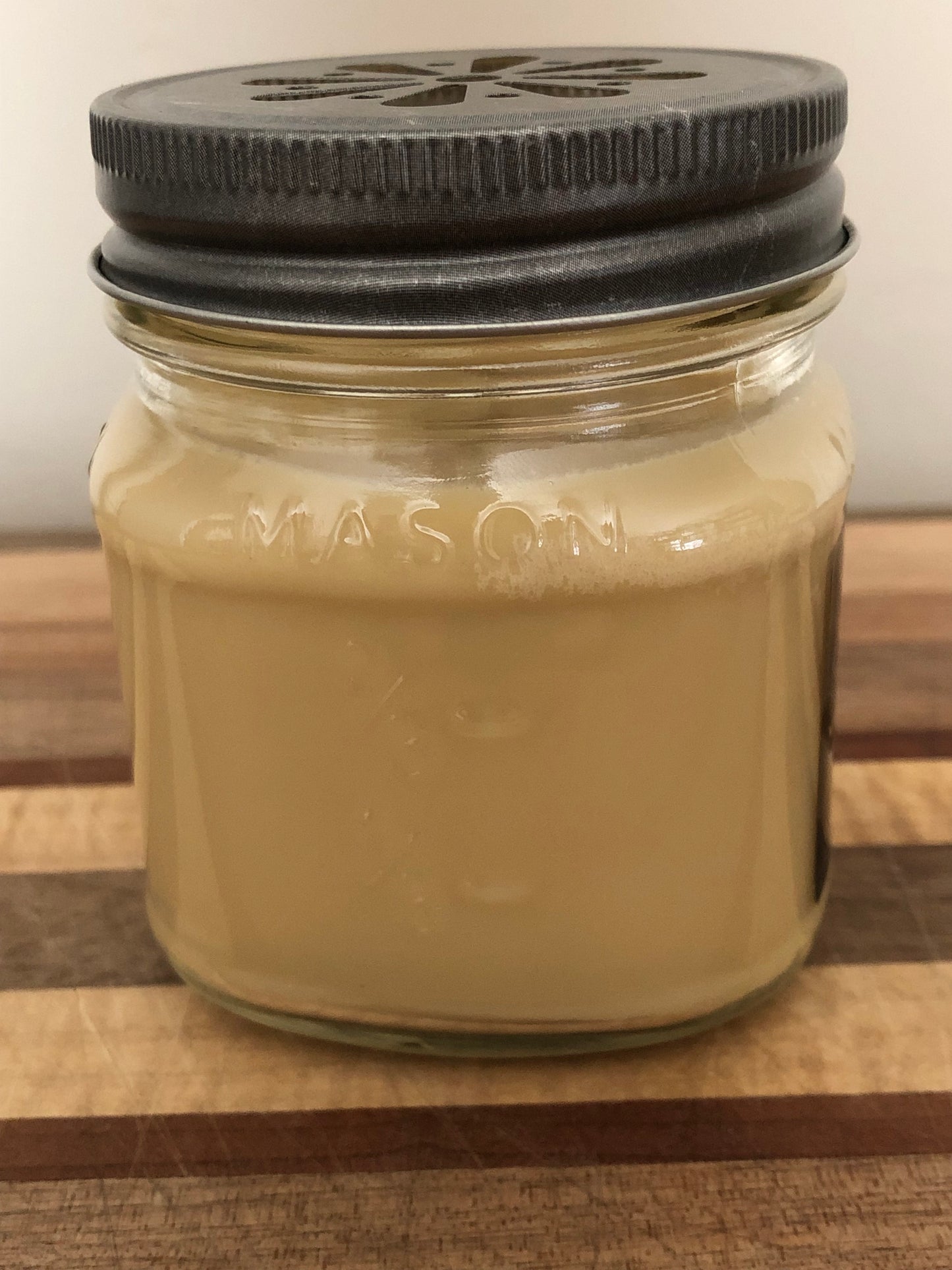 Handcrafted 8oz Mason Jar Nan's Banana Bread Natural Soy Wax Candle