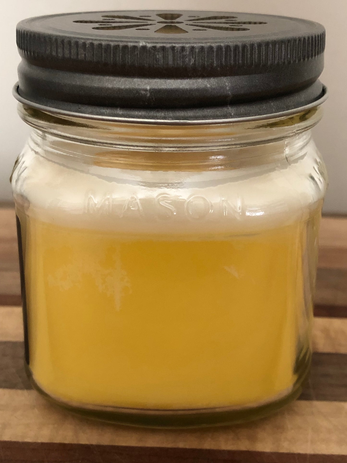 Handcrafted 8 oz Mason Jar Lemon Pie Soy Candle