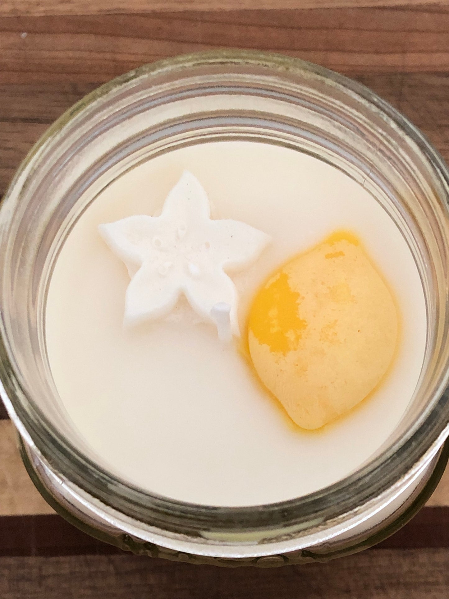 Handcrafted 8 oz Mason Jar Lemon Pie Soy Candle