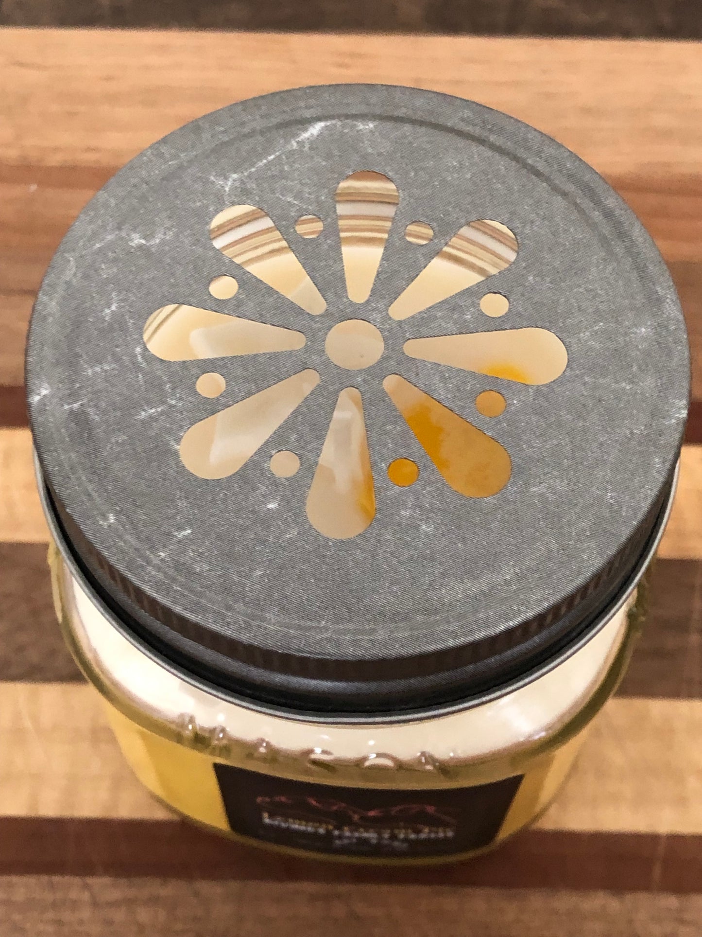 Handcrafted 8 oz Mason Jar Lemon Pie Soy Candle