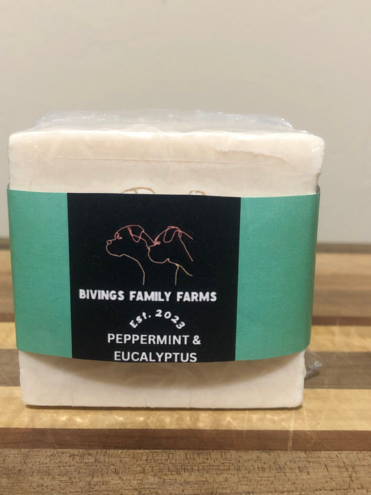 Peppermint & Eucalyptus Goat's Milk, Hemp Seed Oil and East African Shae Butter Soap